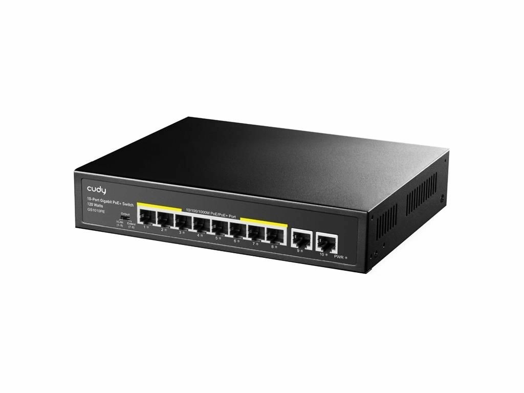 switch 10 porturi poe gigabit, 2 porturi uplink gigabit, gs1010pe cudy - imagine 8